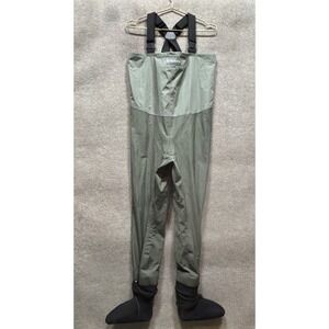 Simms Fishing Waders Mens Small Biege Tan Stockingfoot Chest High Made in USA